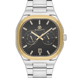 Bigotti Square Black Multi-Dial Rose Gold Luminous Hands Stainless Steel | BG.1.10555-3