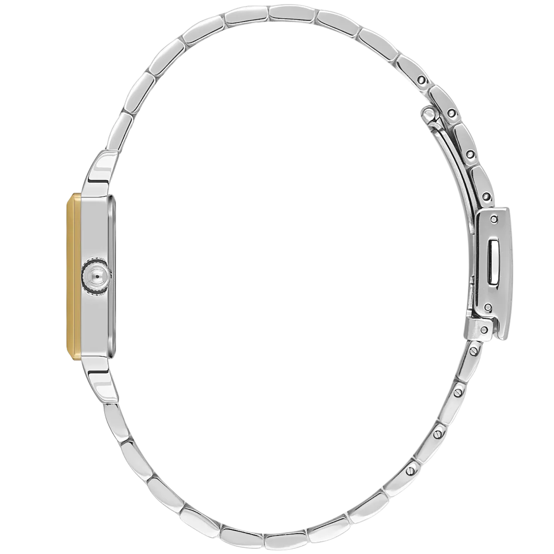 Bigotti Square Green Dial Rose Gold Hands Stainless Steel Women's Watch | BG.1.10560-5