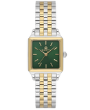 Bigotti Square Green Dial Rose Gold Hands Stainless Steel Watch | BG.1.10560-5