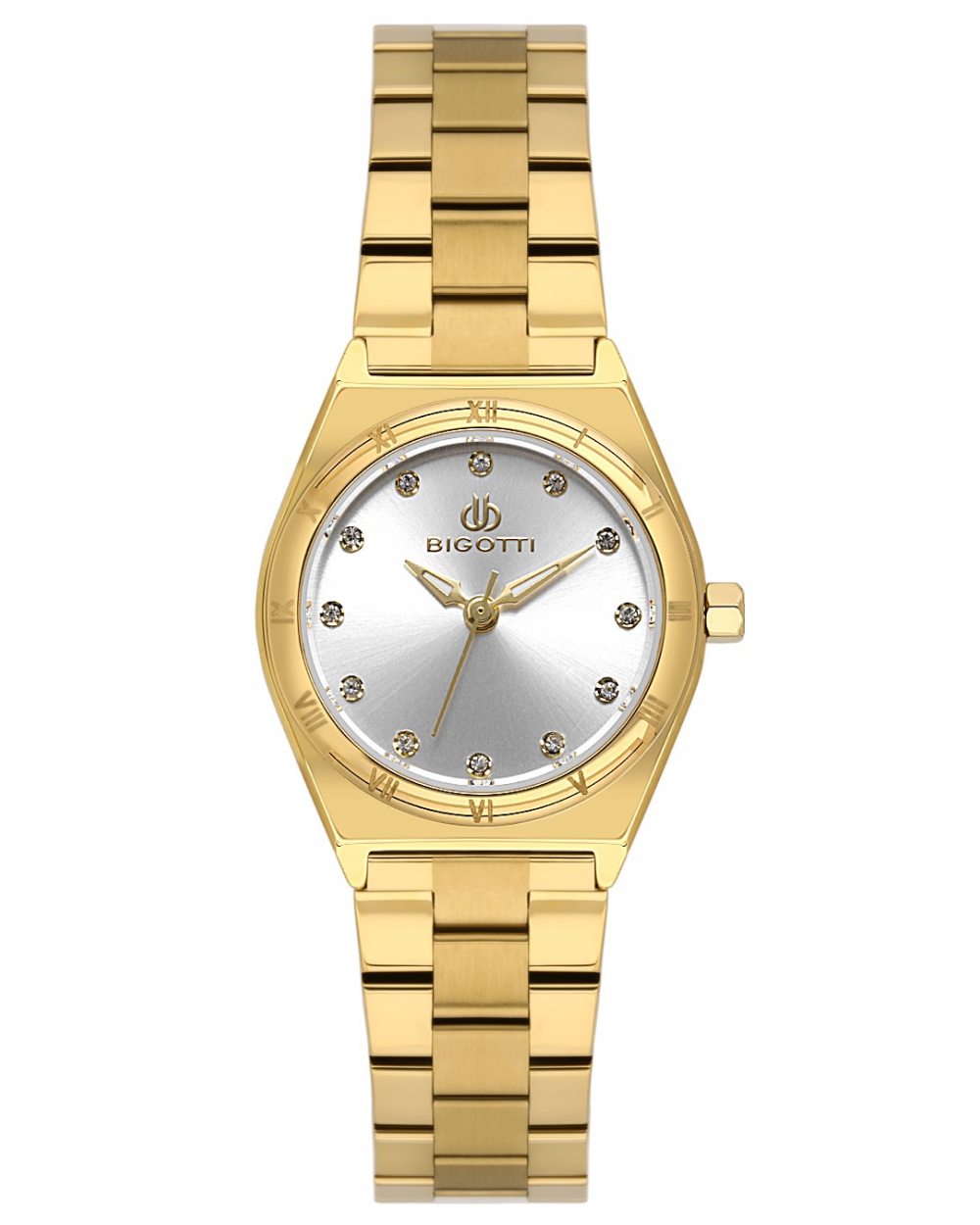 Bigotti Gold Silver Dial Women's Watch | BG.1.10618-4