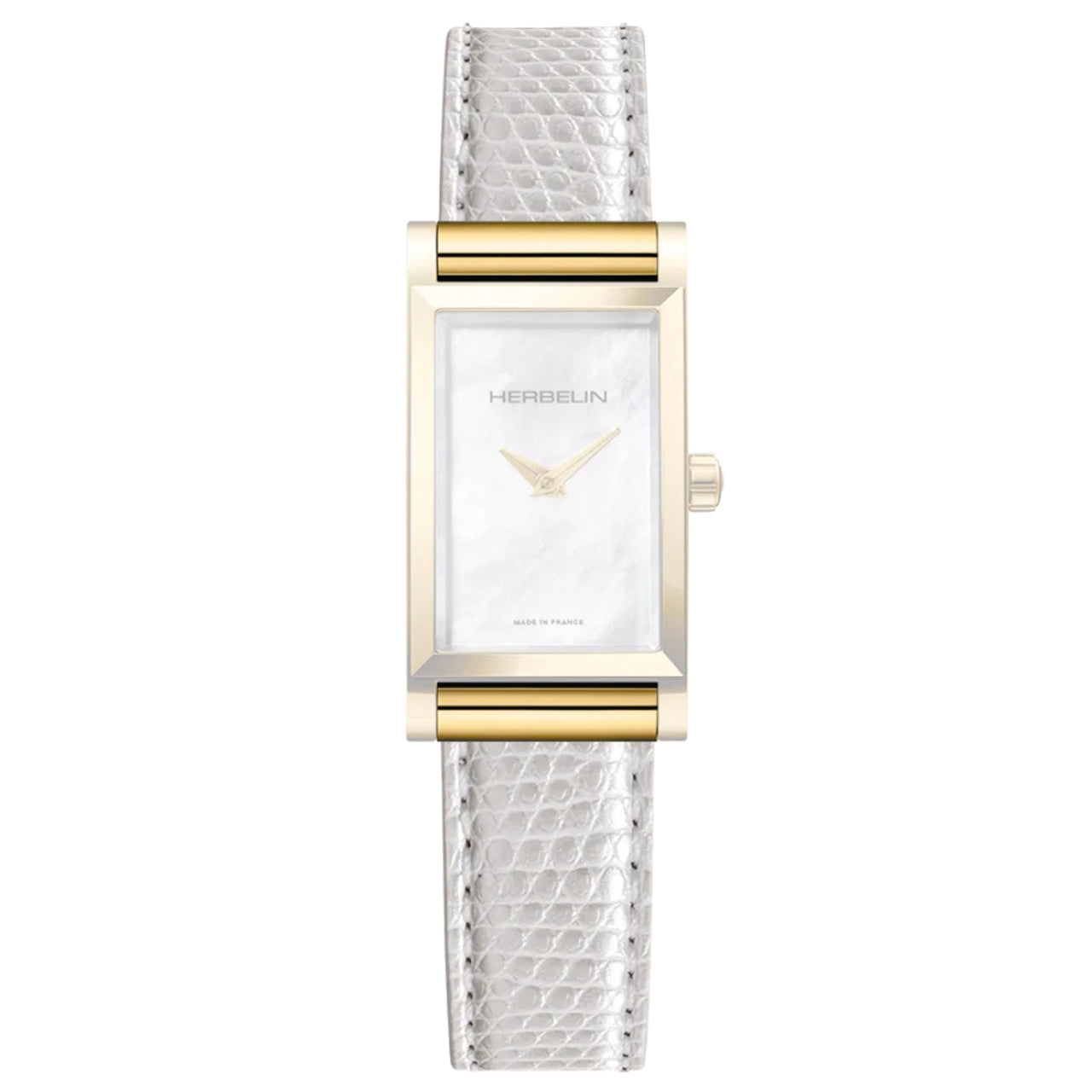 Herbelin Antares White Textured Leather for Women's Watch | BRAC17048P19