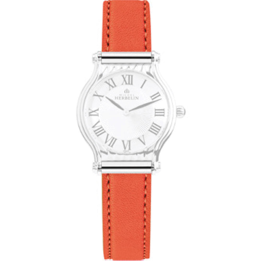 Herbelin Antares Orange Leather Strap for Women's Watch | BRAC.17048.18/A