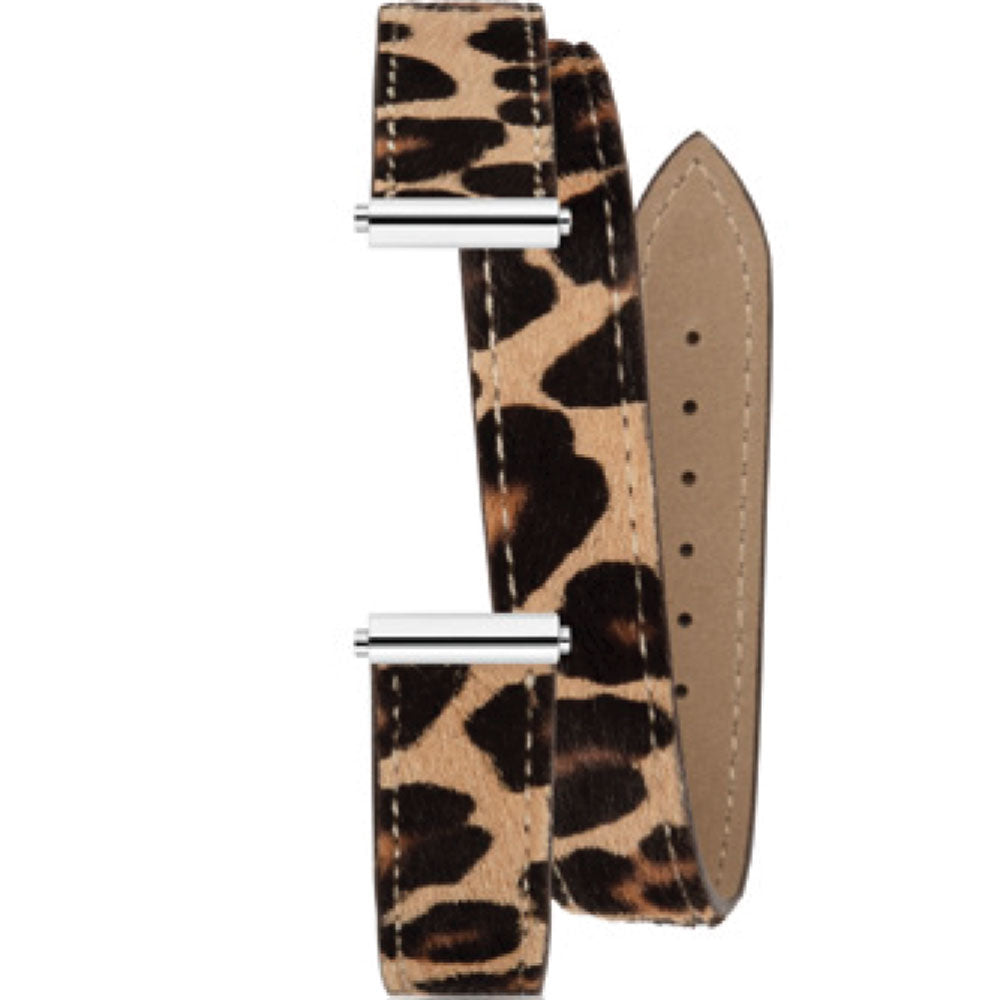 Herbelin Antares Leopard Genuine Leather Double Wrap Woman's Watch Strap | BRAC.17048.76/A