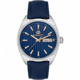 Bigotti Blue Dial Blue Leather Strap Men's Watch | BG.1.10487-3