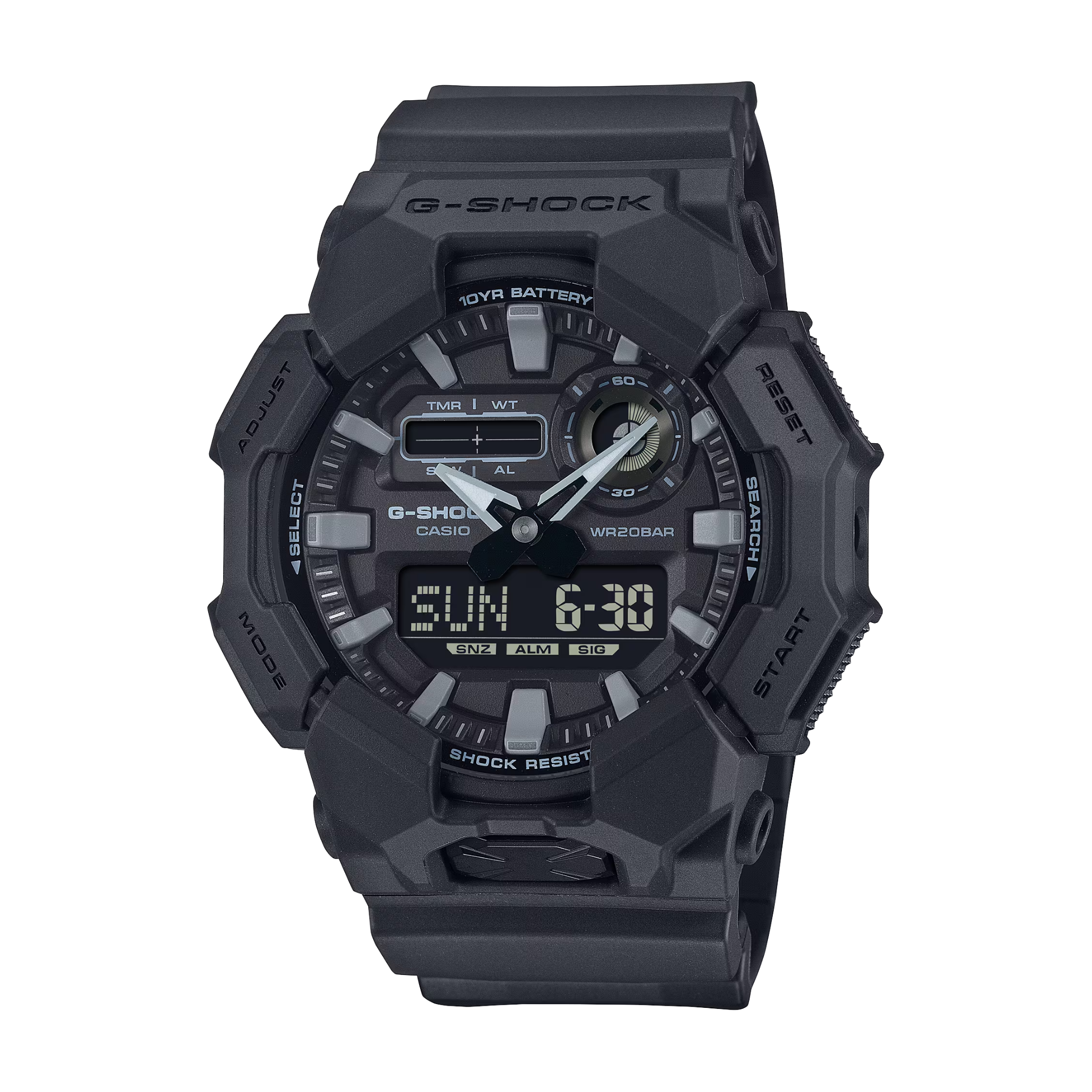 CASIO G-Shock Standard Analog-Digital Black Men's Watch | GA-010-1A1DR