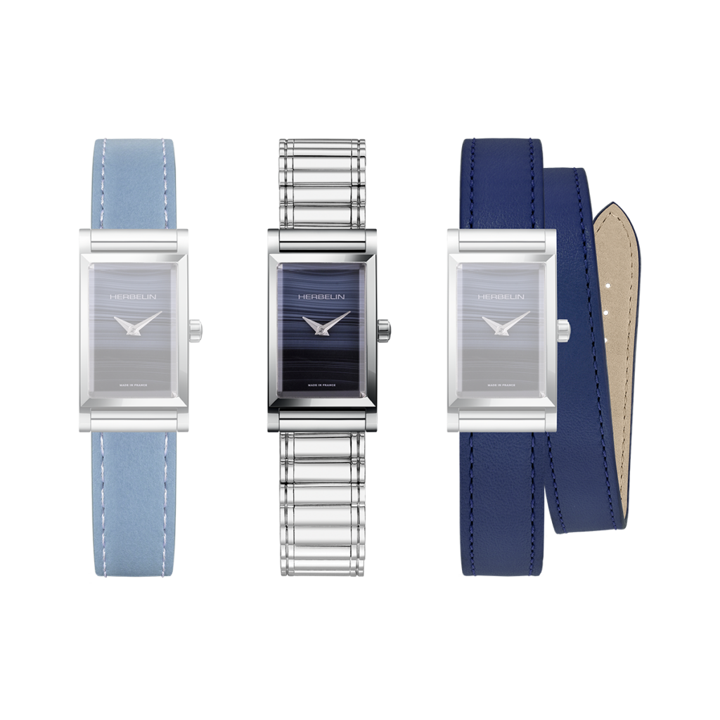 Herbelin Antares Blue Agate Dial Stainless Steel Interchangeable Women’s Watch | H17444APS05