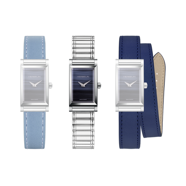 Herbelin Antares Blue Agate Dial Stainless Steel Interchangeable Women’s Watch | H17444APS05