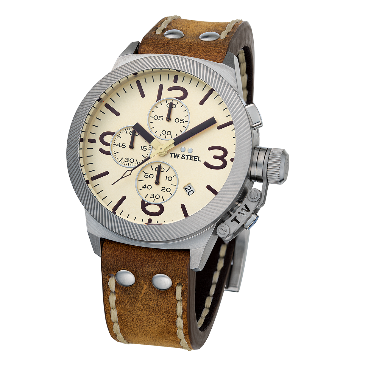 TW Steel Canteen Tan Leather Men's Watch | CS104