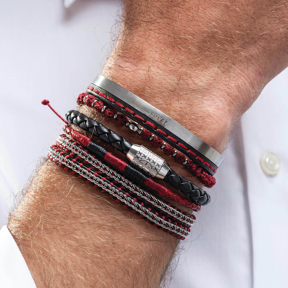 ZEADES COSMOPOLITAN 6S Black Silver Bracelet | ZMB02590
