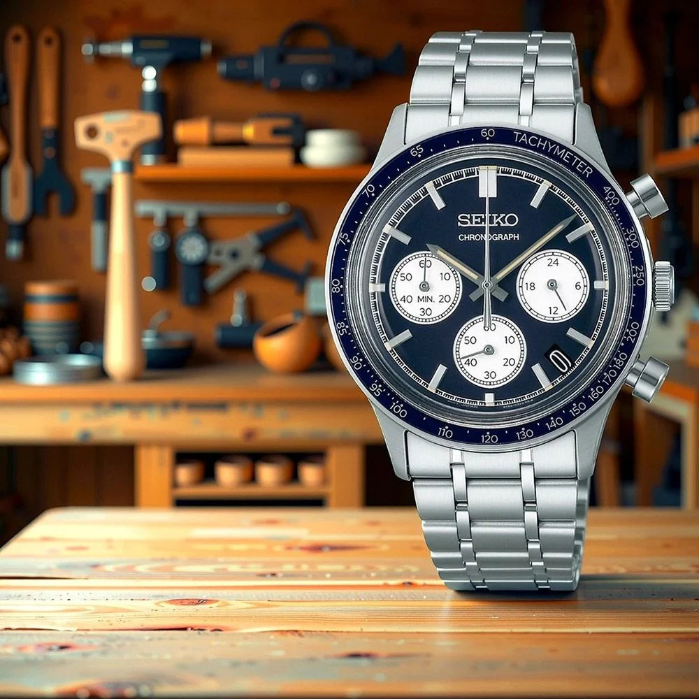 Seiko Chronograph Blue Dial Men's Watch | SSB477P1