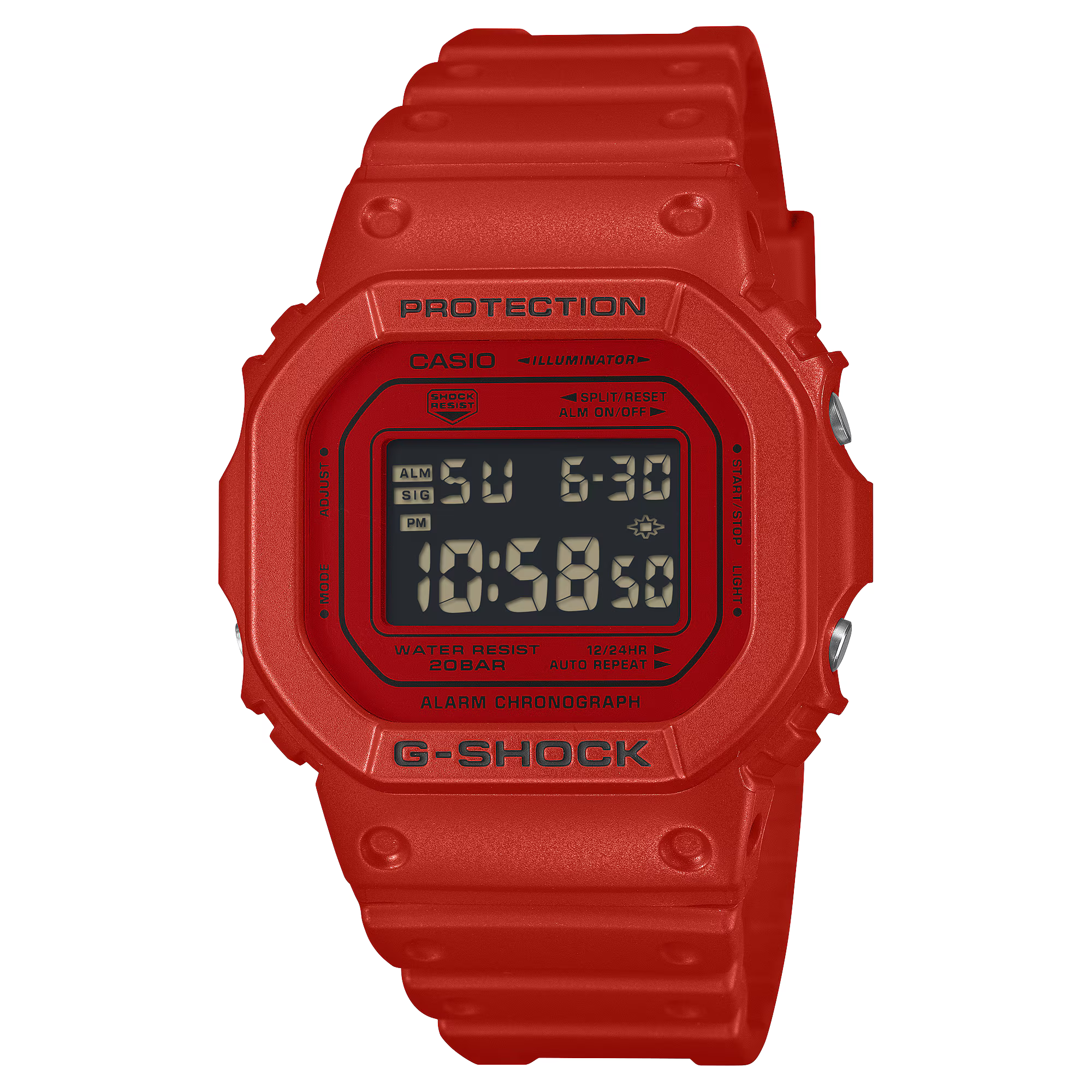 Casio G-Shock Red Dial and Red Rubber Strap 43mm Men's Watch | DW-5600RRB-4DR