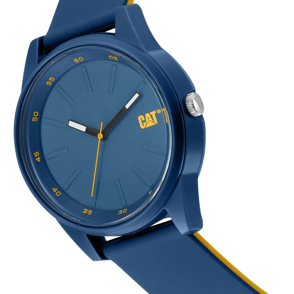 CAT Insignia with Blue Rubber Strap Men's Watch | LJ.100.26.626