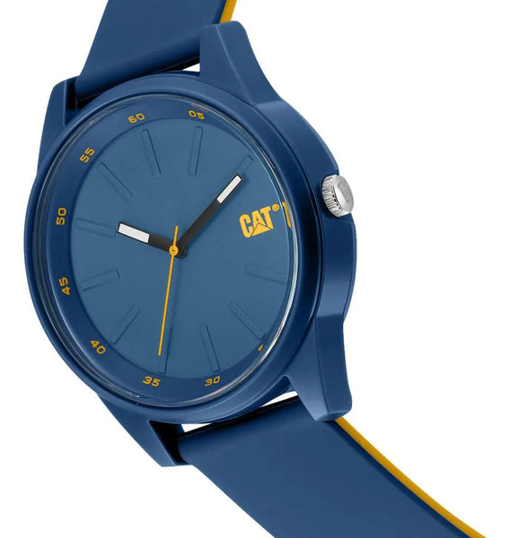 CAT Insignia with Blue Rubber Strap Men's Watch | LJ.100.26.626