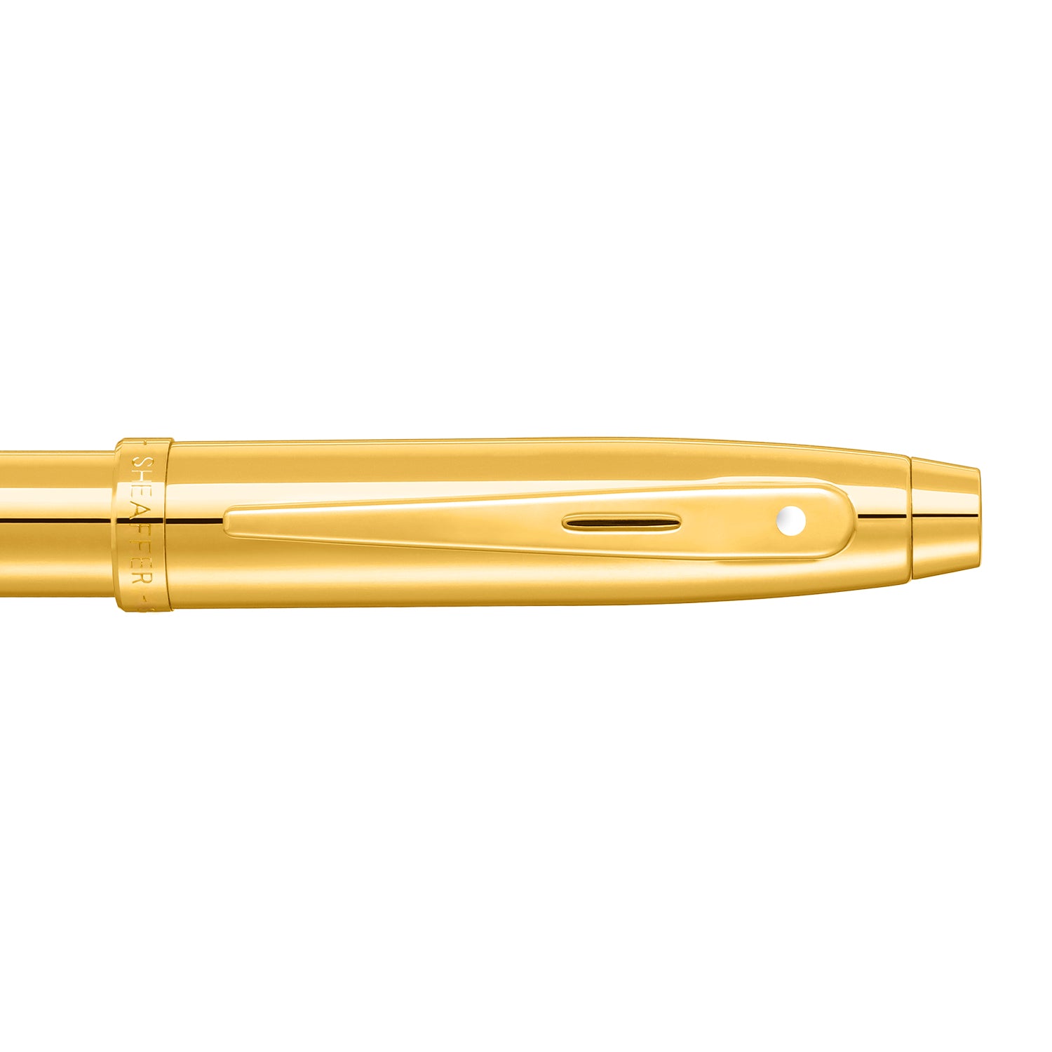 Sheaffer 100 9372 Glossy PVD Gold Fountain Pen With PVD Gold Trim | E0937253