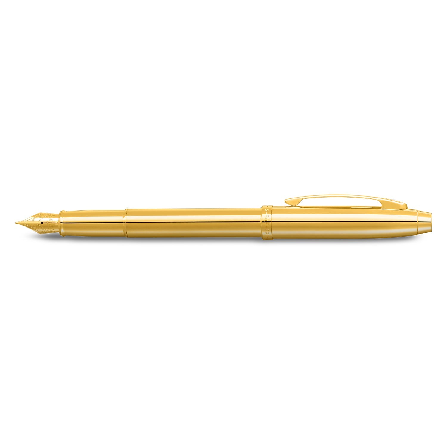 Sheaffer 100 9372 Glossy PVD Gold Fountain Pen With PVD Gold Trim | E0937253
