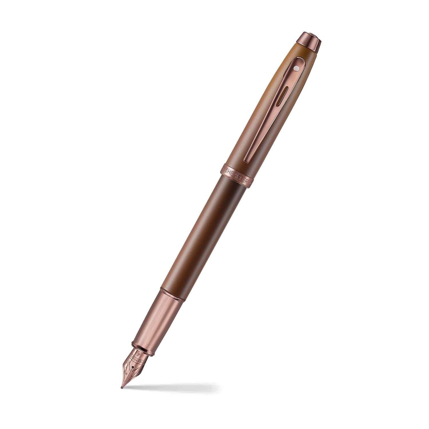 Sheaffer 100 9374 Coffee Edition Matt Brown Fountain Pen with Regal Brown PVD Trims | E0937453
