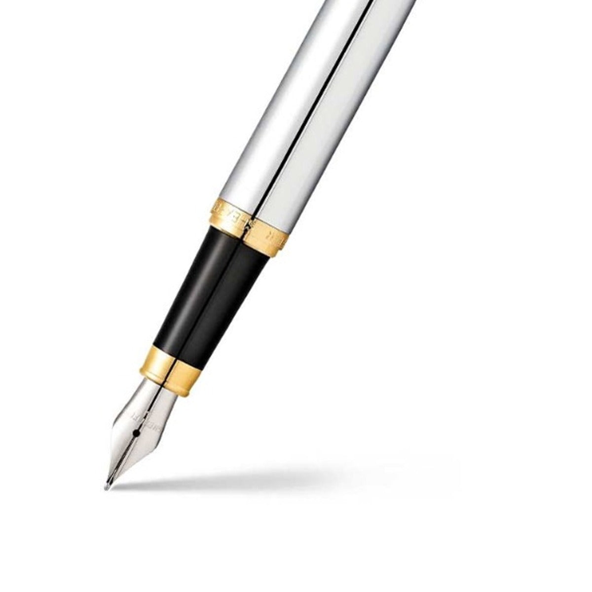 Sheaffer VFM Polished Chrome with Gold Trims Fountain Pen | E0942253