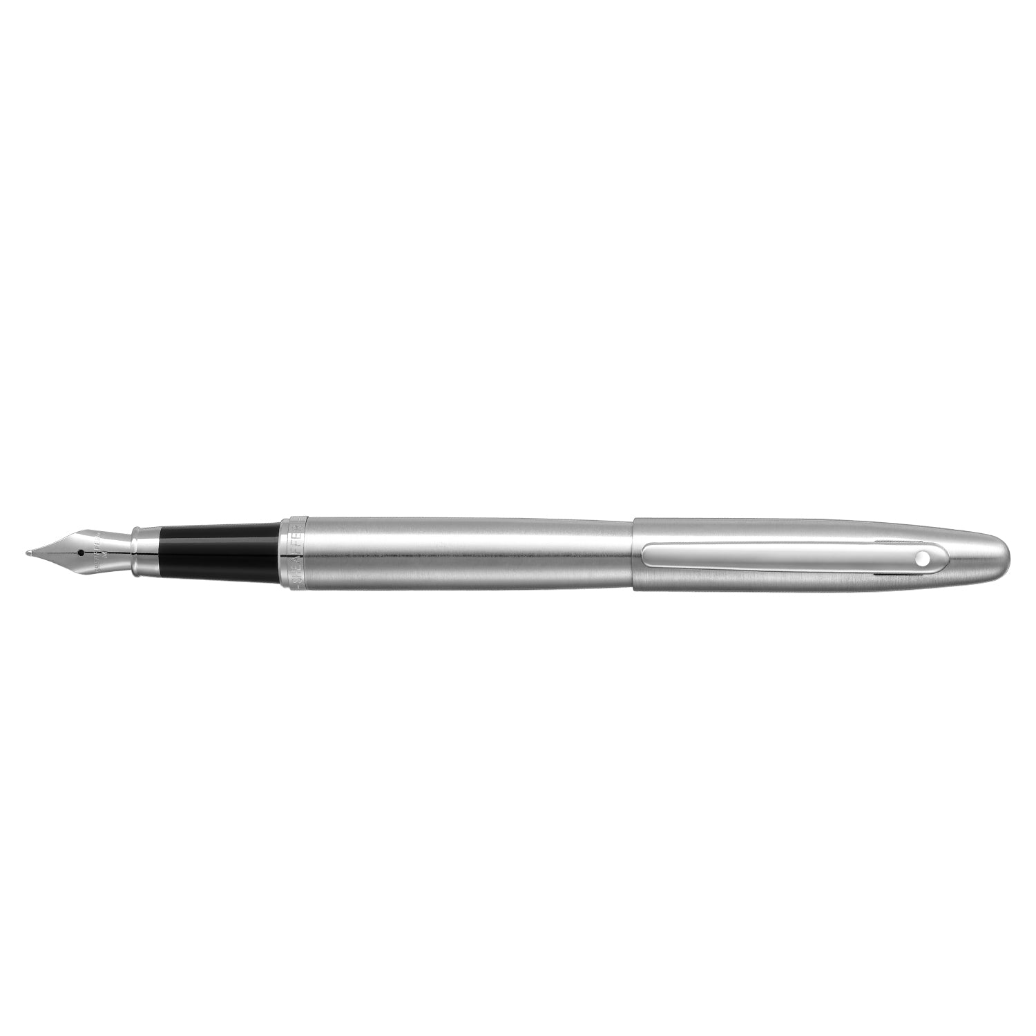 Sheaffer  VFM 9426 Brushed Chrome Fountain Pen With Chrome Trim - Medium | E0942653
