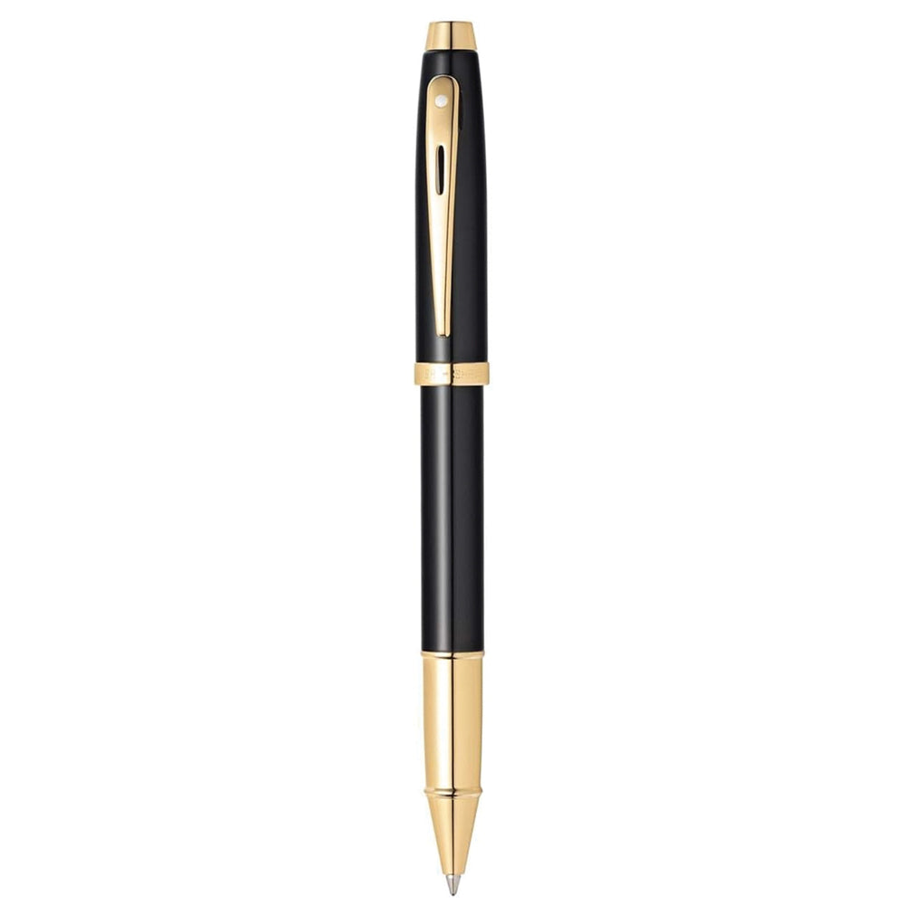 Sheaffer 100 Glossy Black and Gold Trim Rollerball Pen | E1932251