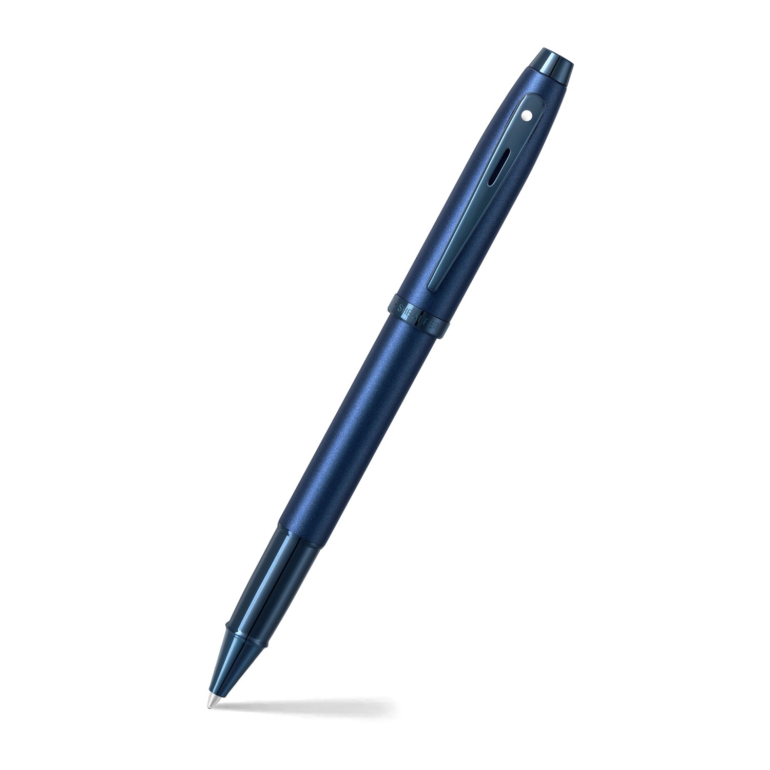 Sheaffer  100 9371 Satin Blue Rollerball Pen With PVD Blue Trim | E1937151