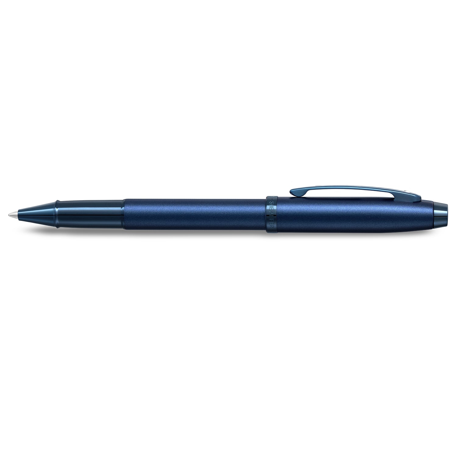 Sheaffer  100 9371 Satin Blue Rollerball Pen With PVD Blue Trim | E1937151