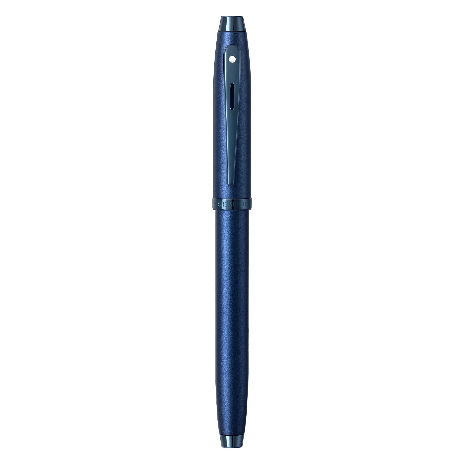 Sheaffer  100 9371 Satin Blue Rollerball Pen With PVD Blue Trim | E1937151