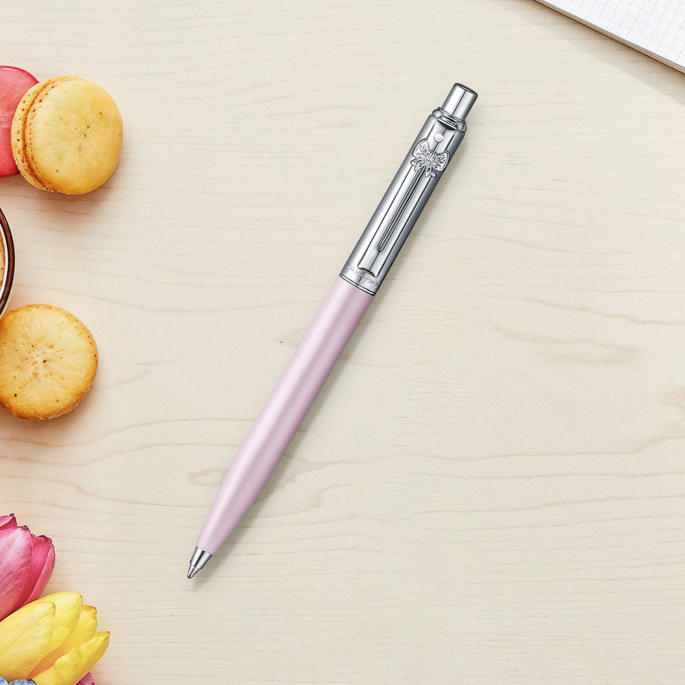 Sheaffer Emily In Paris Sentinel Ballpoint Pen. Soft Matt Pink with Chrome Plated Trims | E232151-EIP-PNK