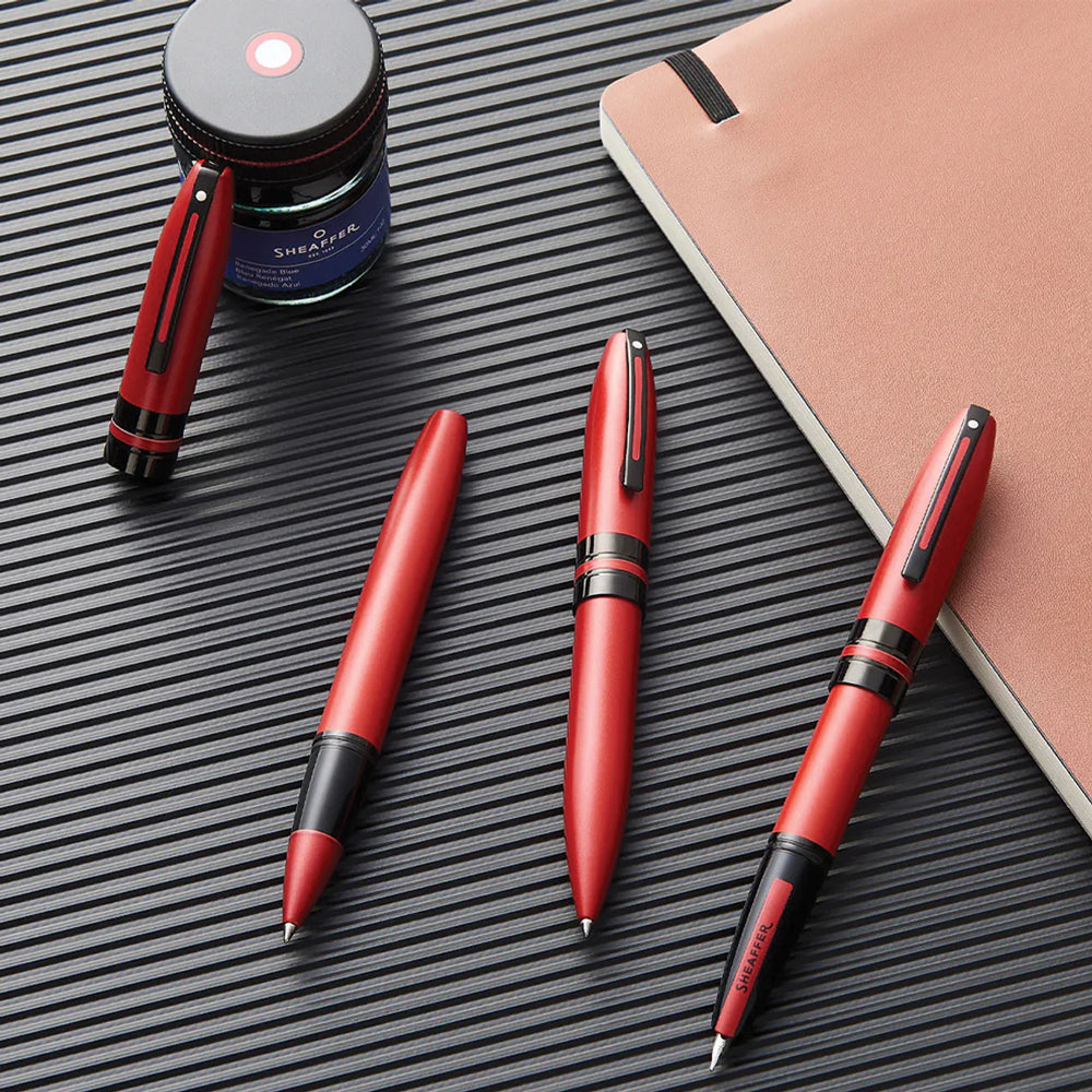 Sheaffer ICON 9108-K Matte Black Ballpoint Pen With Gloss Red Trim | E2910851