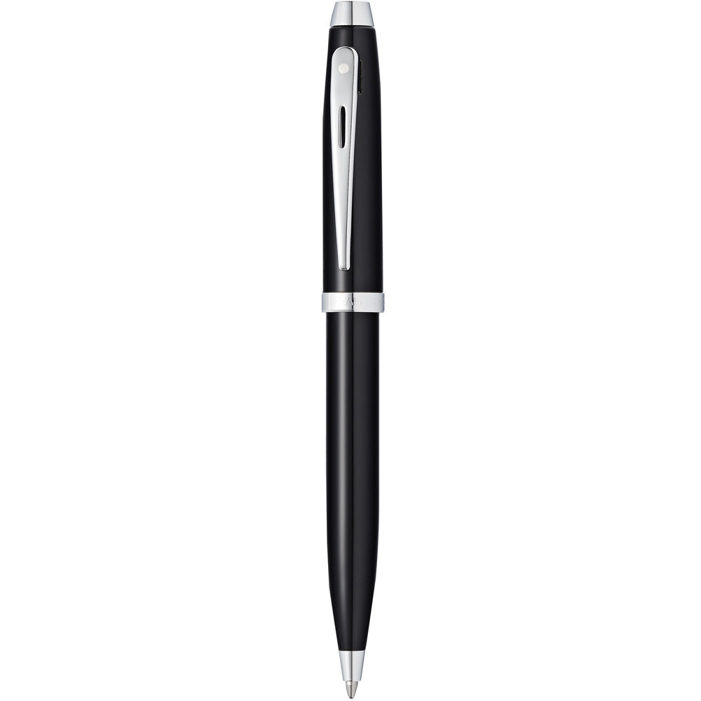 Sheaffer 100 Glossy Black Ballpoint Pen With Chrome Trims | E2933851-30
