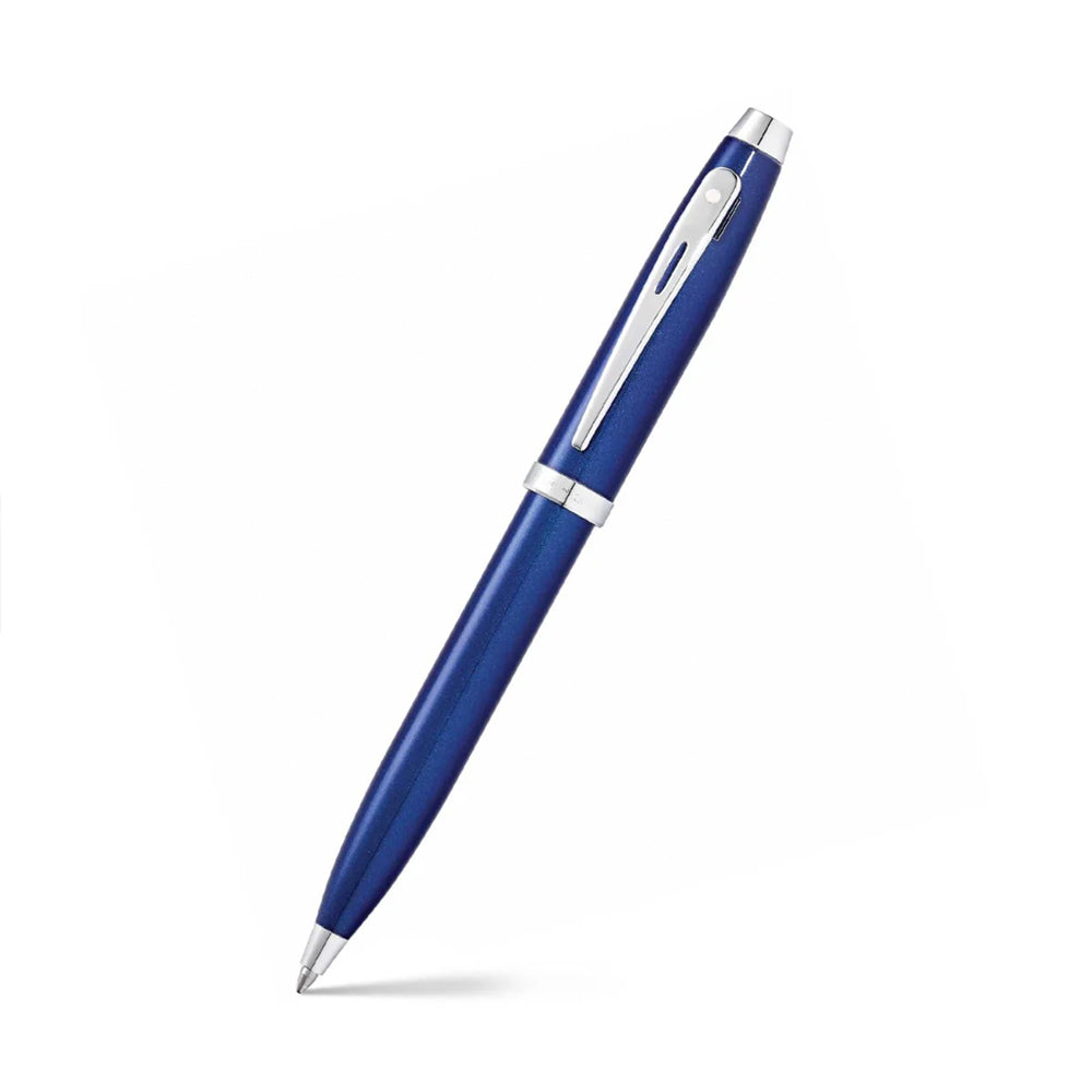 Sheaffer 100 Glossy Blue with Chrome Trims Ballpoint Pen | E2933951-30