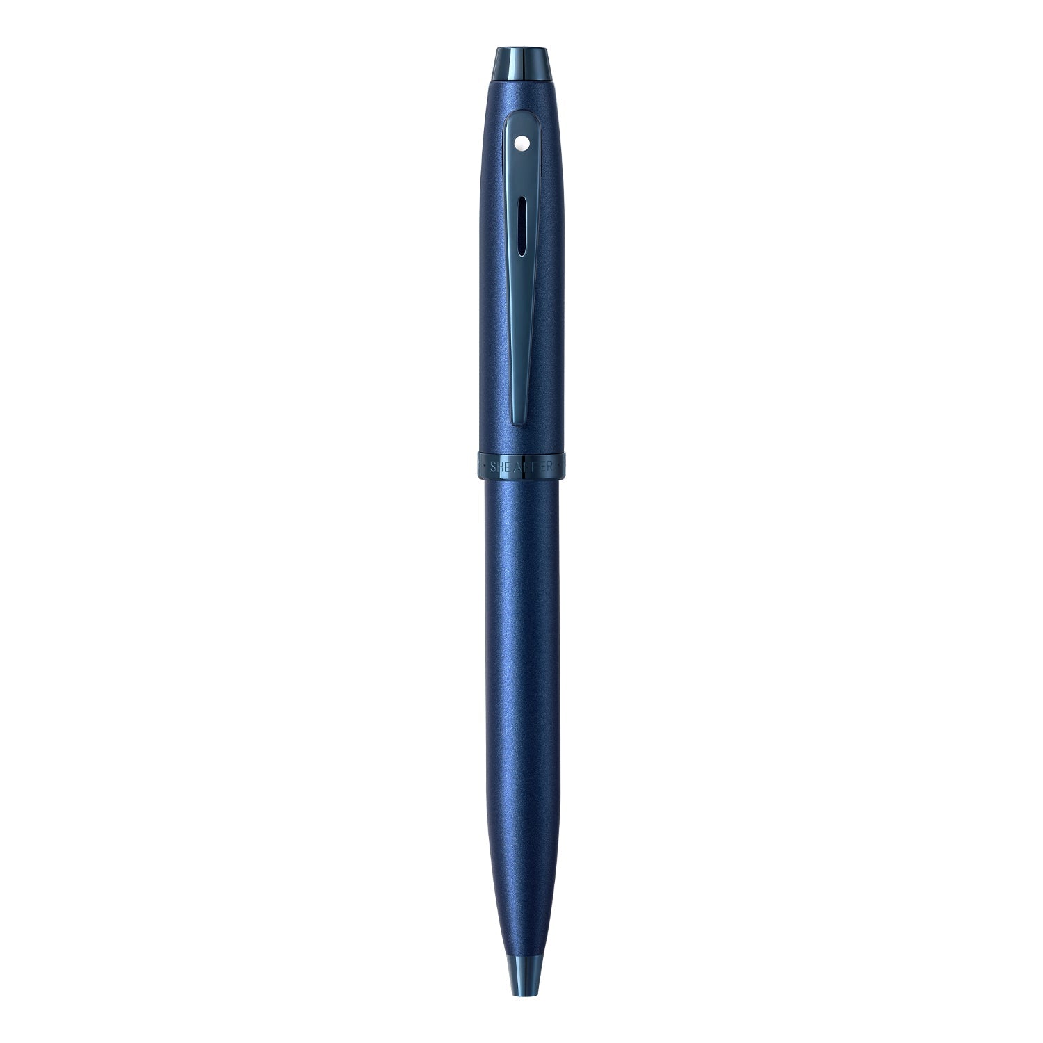 Sheaffer  100 9371 Satin Blue Ballpoint Pen With PVD Blue Trim | E2937151