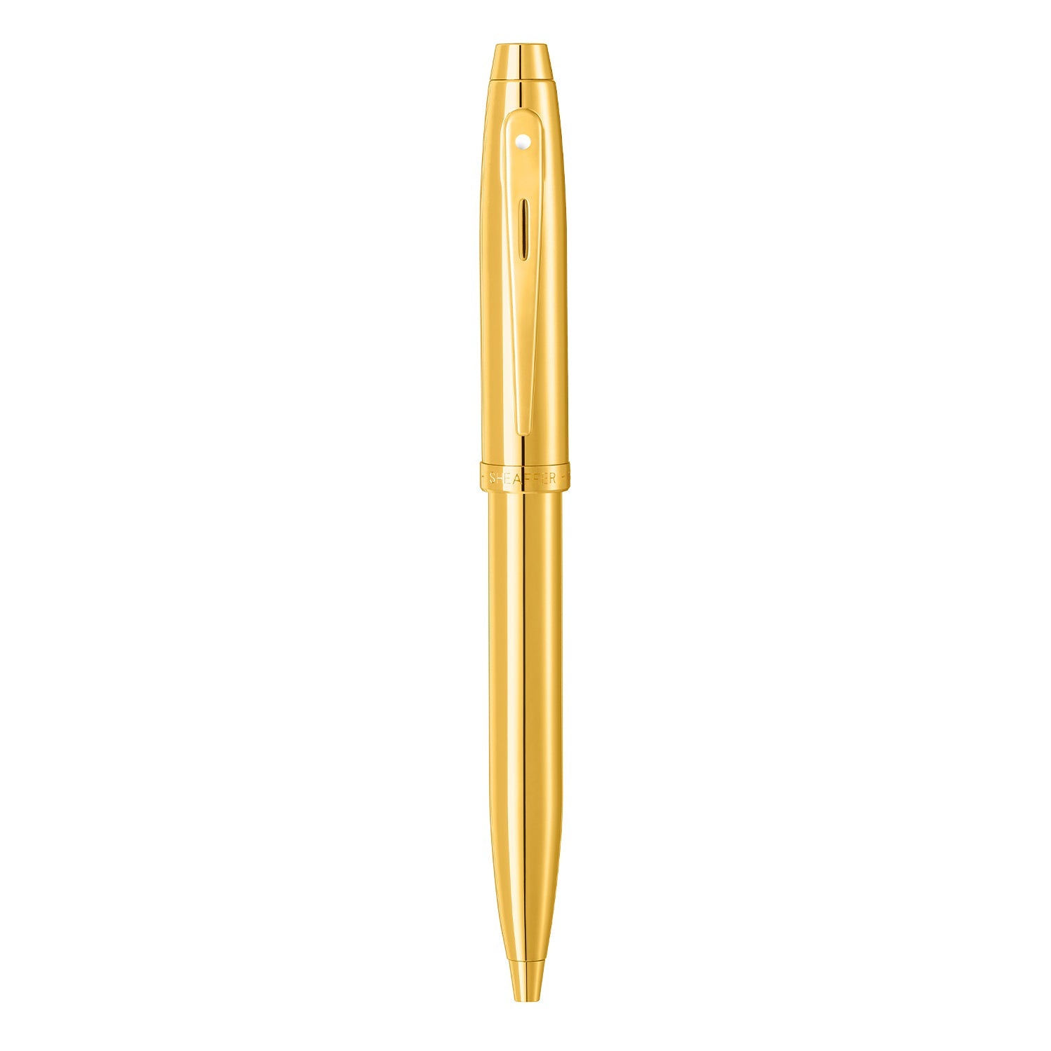 Sheaffer® 100 9372 Glossy PVD Gold Ballpoint Pen With PVD Gold Trim