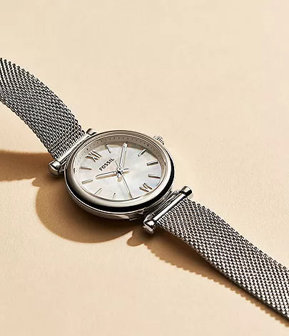 Fossil Carlie Mini Three-Hand Stainless Steel Woman's Watch | ES4432
