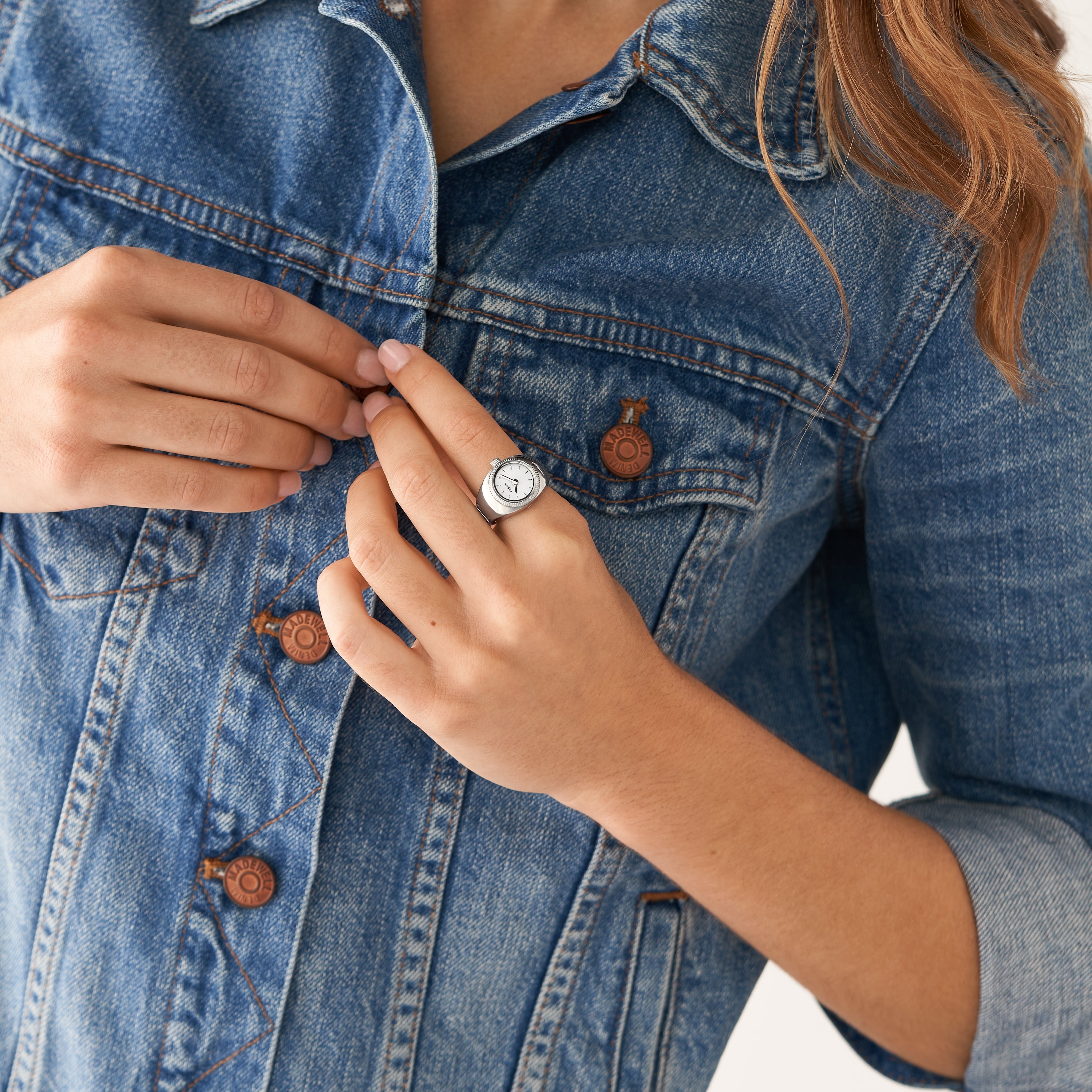 Fossil Exquisite Silver Woman's Ring Watch | ES5245