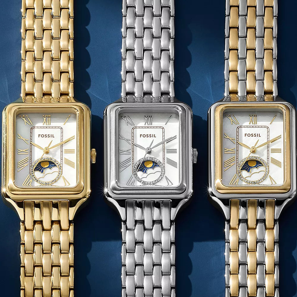 Fossil Raquel Sun Moon Multifunction Stainless Steel Women's Dress Watch | ES5400