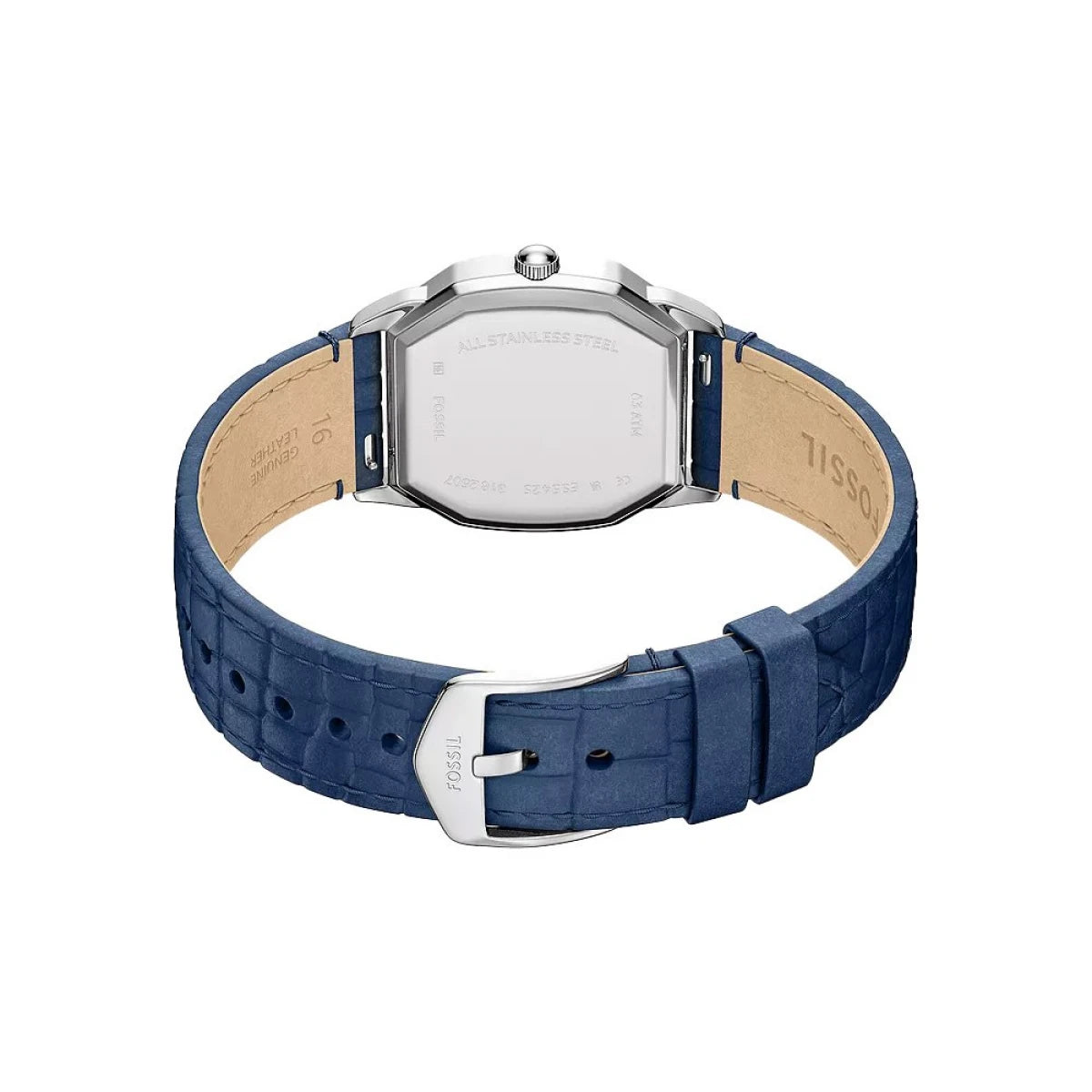 Fossil Harlow Three-Hand Navy Croco Leather Women's Watch | ES5425