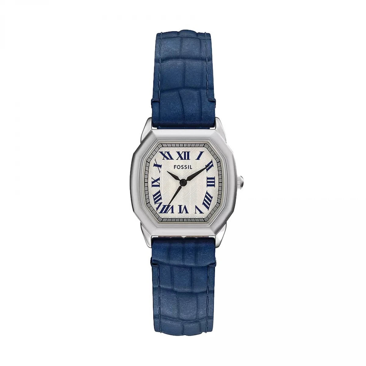 Fossil Harlow Three-Hand Navy Croco Leather Women's Watch | ES5425