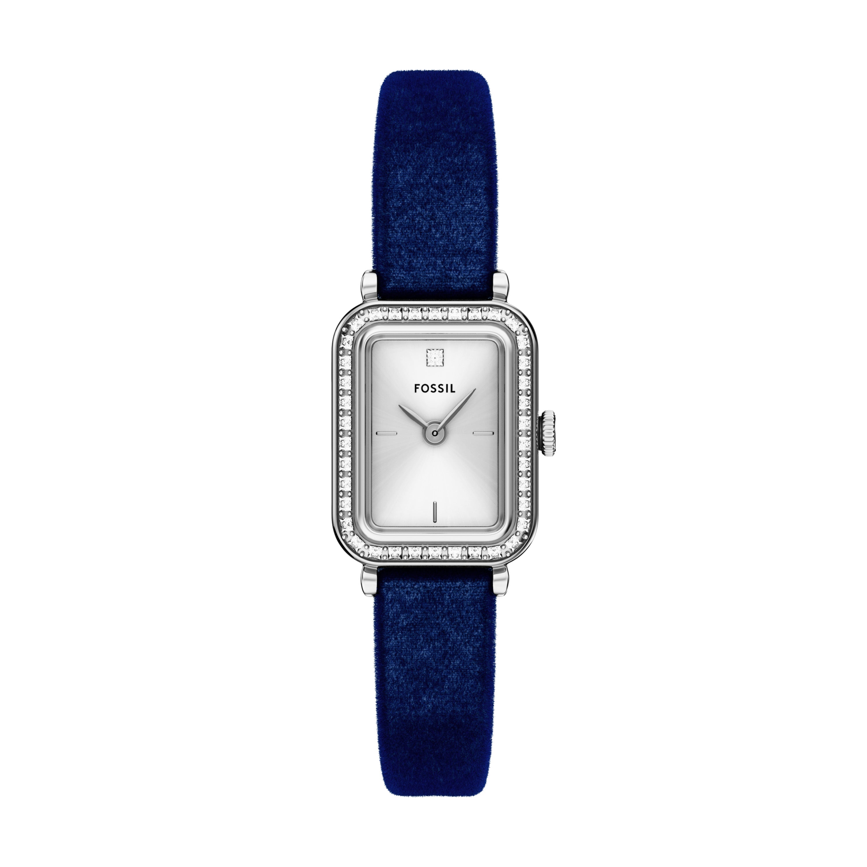 Fossil Raquel Two Hand Blue Velvet Woman's Watch | ES5436
