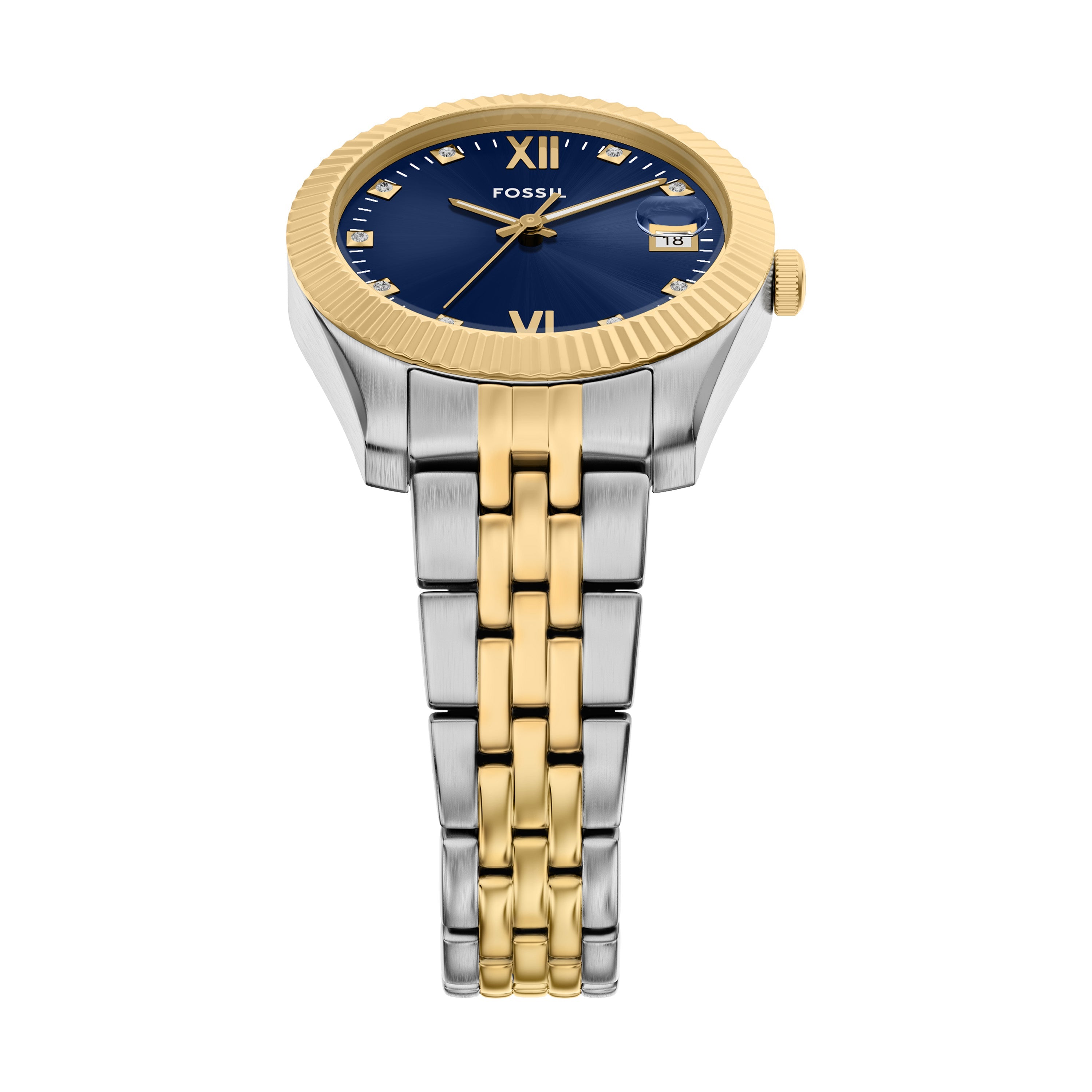 Fossil Scarlette Three Hand Two Tone Stainless Steel Woman's Watch | ES5443