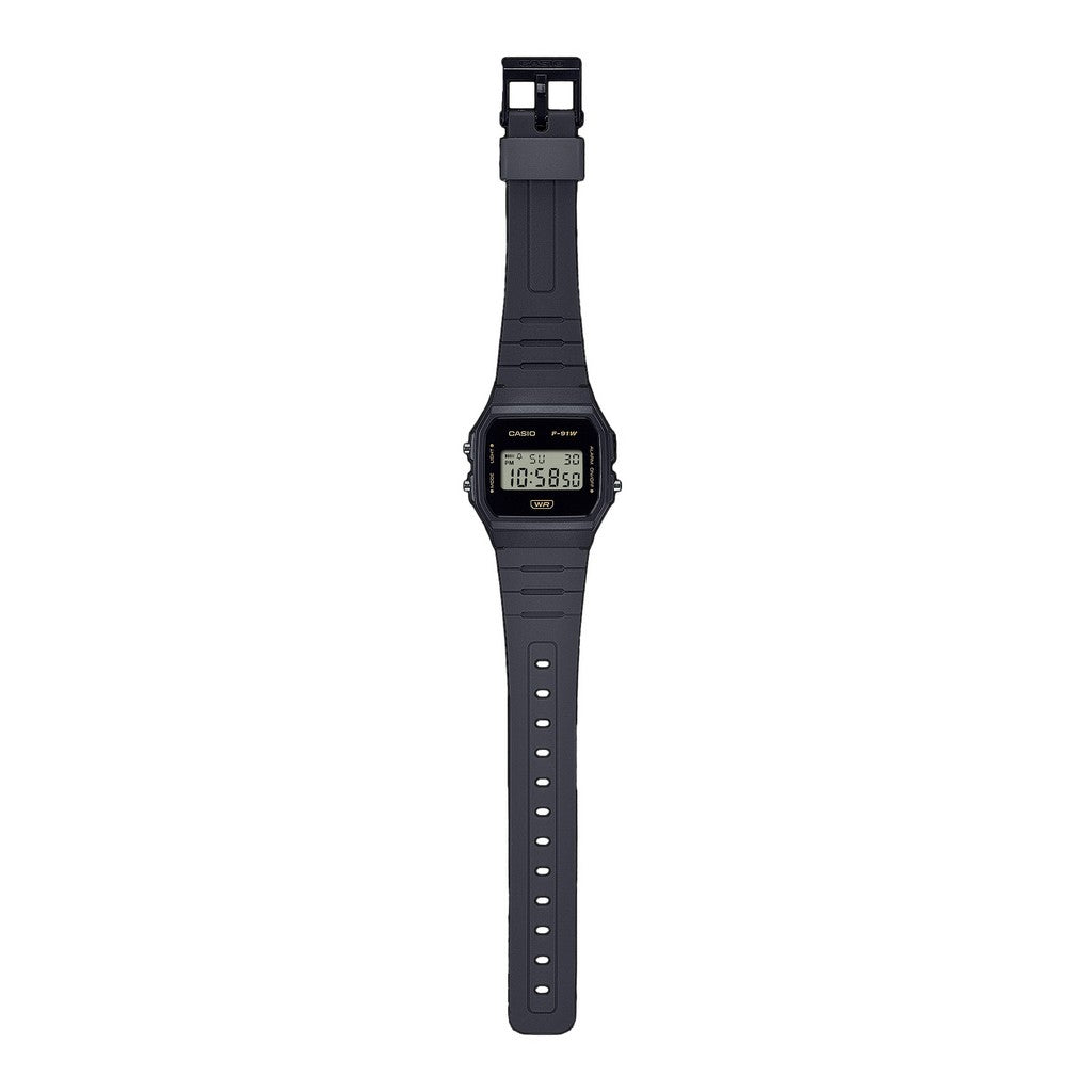 Casio POP Series Unisex Black Digital Youth Watch | F-91WB-8ADF