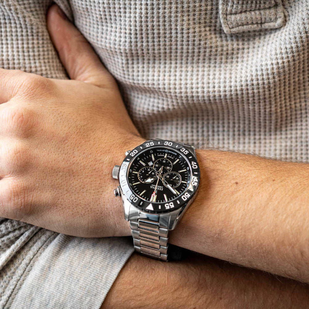 Festina Ceramic Quartz Chronograph Black Dial Stainless Steel Men's Watch | F20575/3