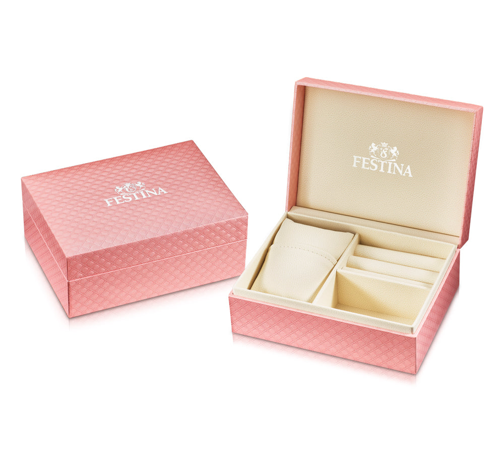 Festina Boyfriend Quartz Chronograph Mother Of Pearl Stainless Steel Women's Watch | F20603/1