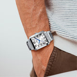 Festina On The Square Quartz Rectangular Silver Dial Stainless Steel Men's Watch | F20677/1