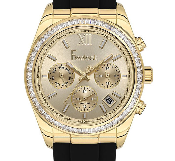 Bigotti Multi-Dial Calendar Rose Gold Hands Brown Leather Strap | BG.1.10510-3