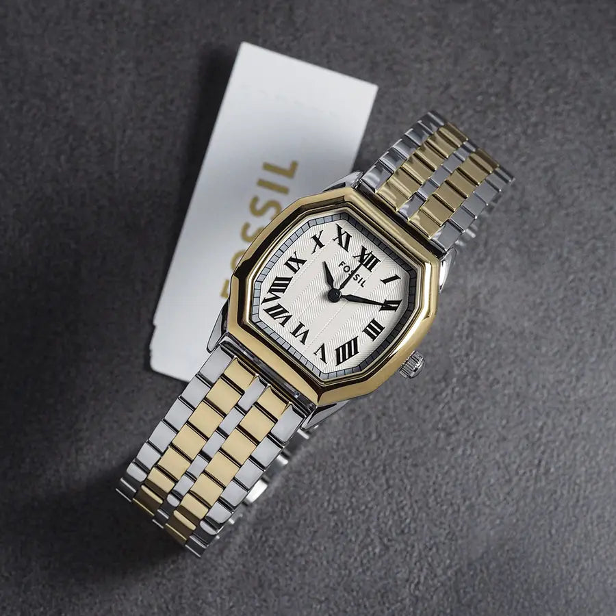 Fossil Harlow Three-Hand, Two-Tone Stainless Steel Women's Watch | ES5362