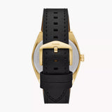 Fossil Everett Three-Hand Date Black Leather Men's Dress Watch| FS6089