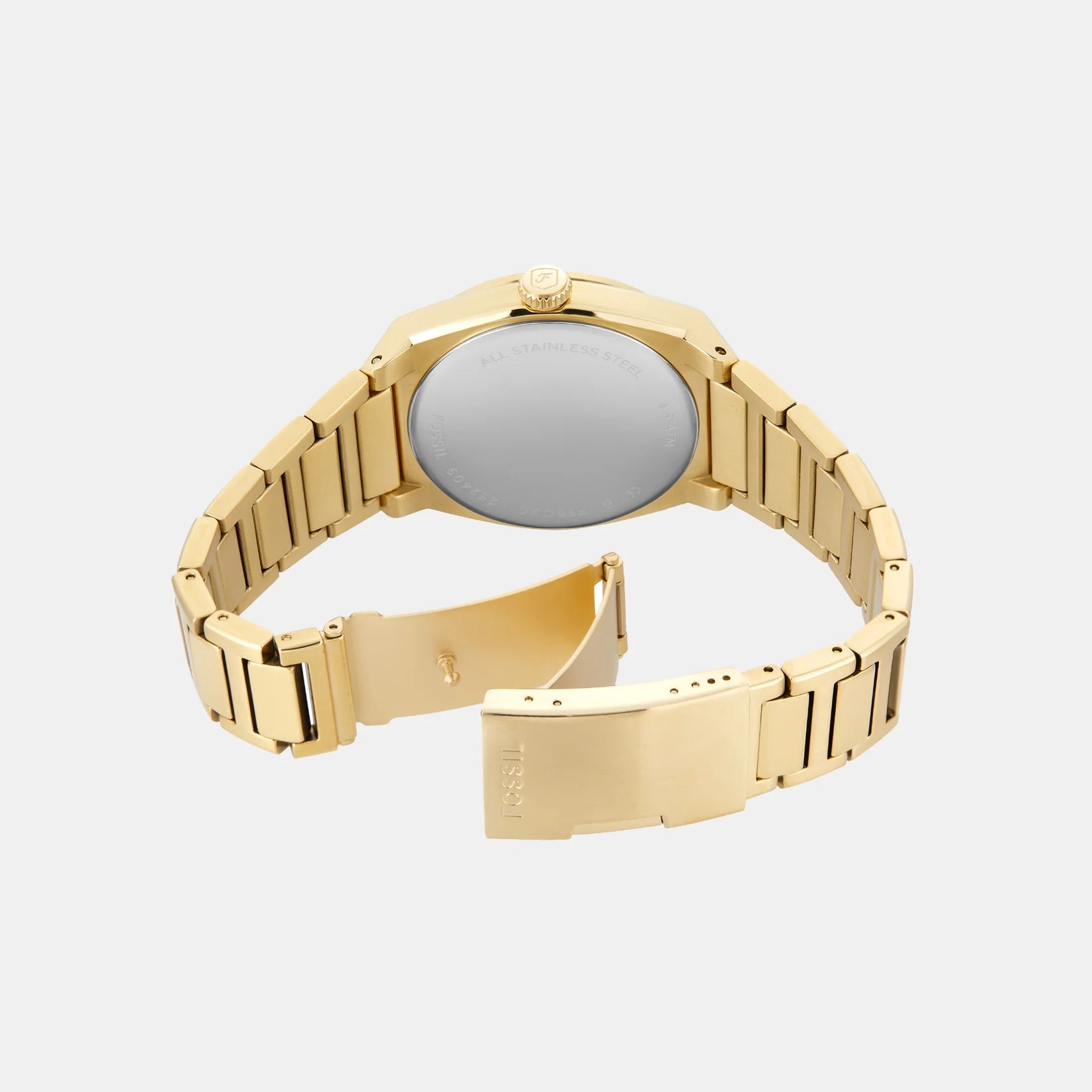 Fossil Everett Green Dial Gold Strap Analog Men's Watch | FS6090