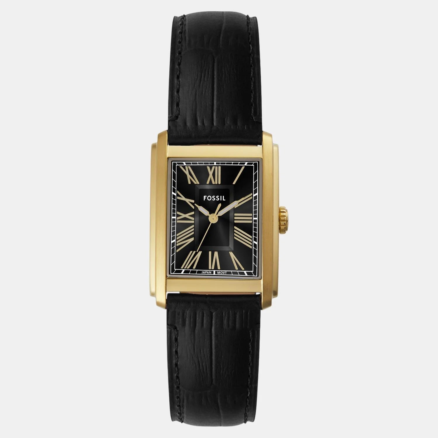 Fossil Quartz Black Dial Analog Leather Watch Men's Watch | FS6091