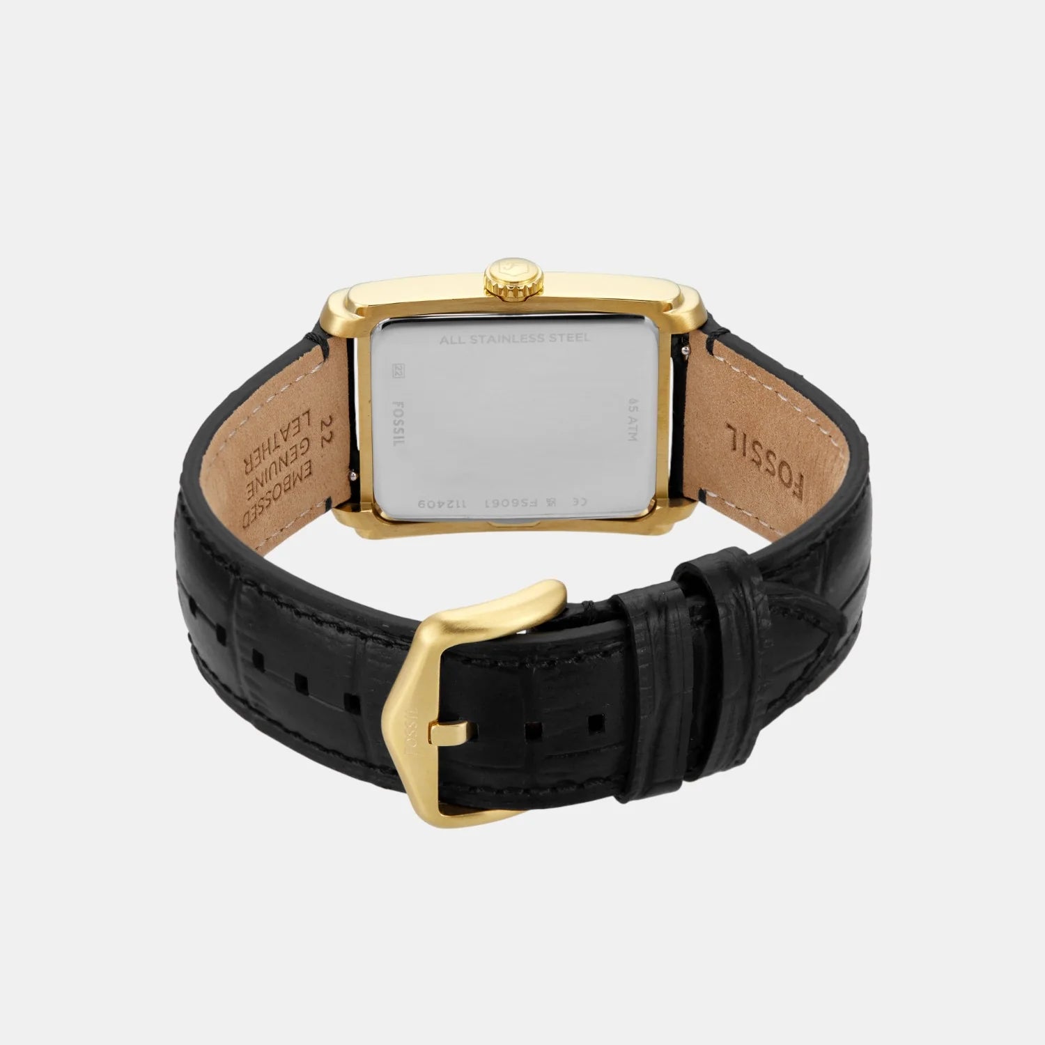 Fossil Quartz Black Dial Analog Leather Watch Men's Watch | FS6091