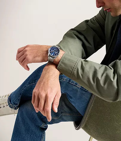 Fossil Pearson Blue Dial and Steel Bracelet 42mm Men's Watch | FS6134